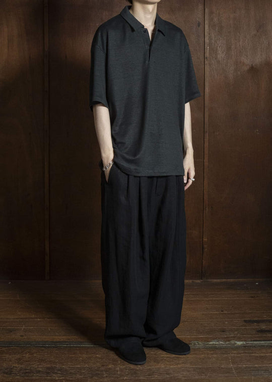 YOKO SAKAMOTO YS-26SS-82-BLACK Polo BLACK