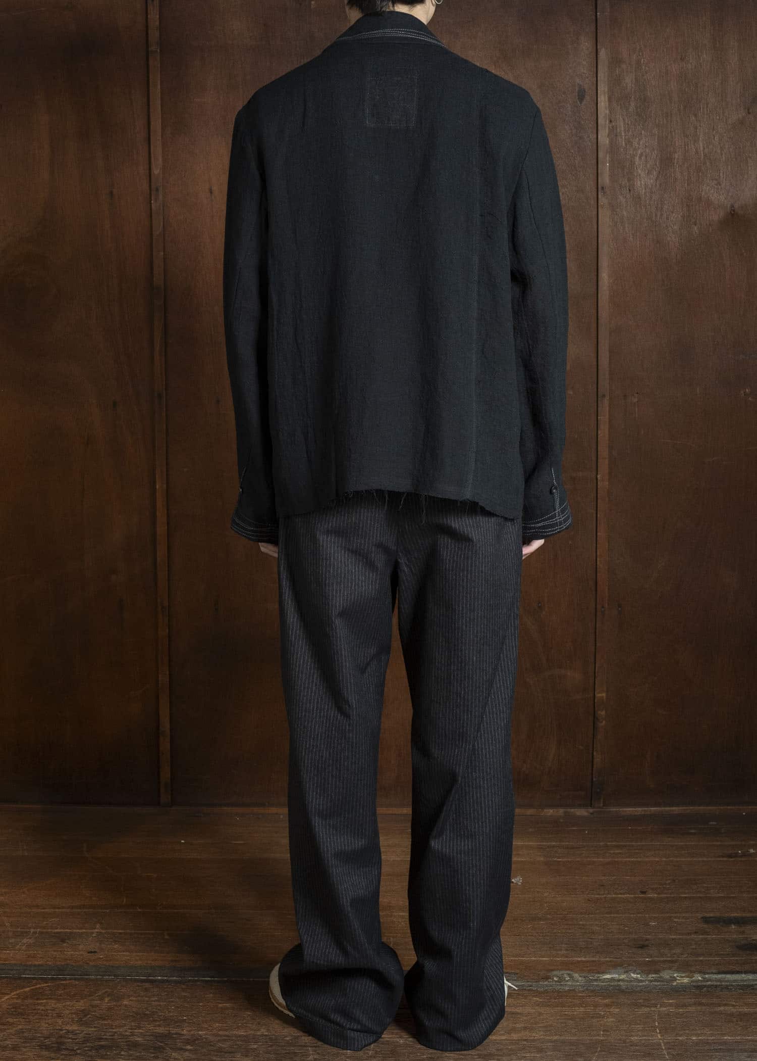 Professor.E POPLIN SHIRT BLACK 26SS-PE-LSH-03