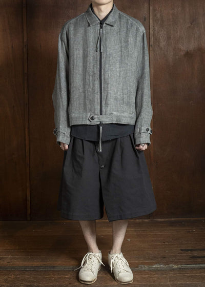 Professor.E BUTTON DRAFT SHORTS BLACK 26SS-PE-TRS-01