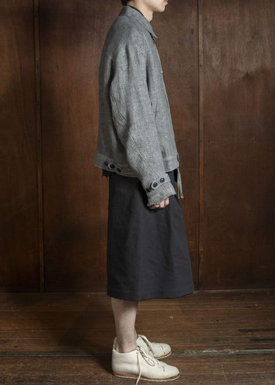 Professor.E BUTTON DRAFT SHORTS BLACK 26SS-PE-TRS-01