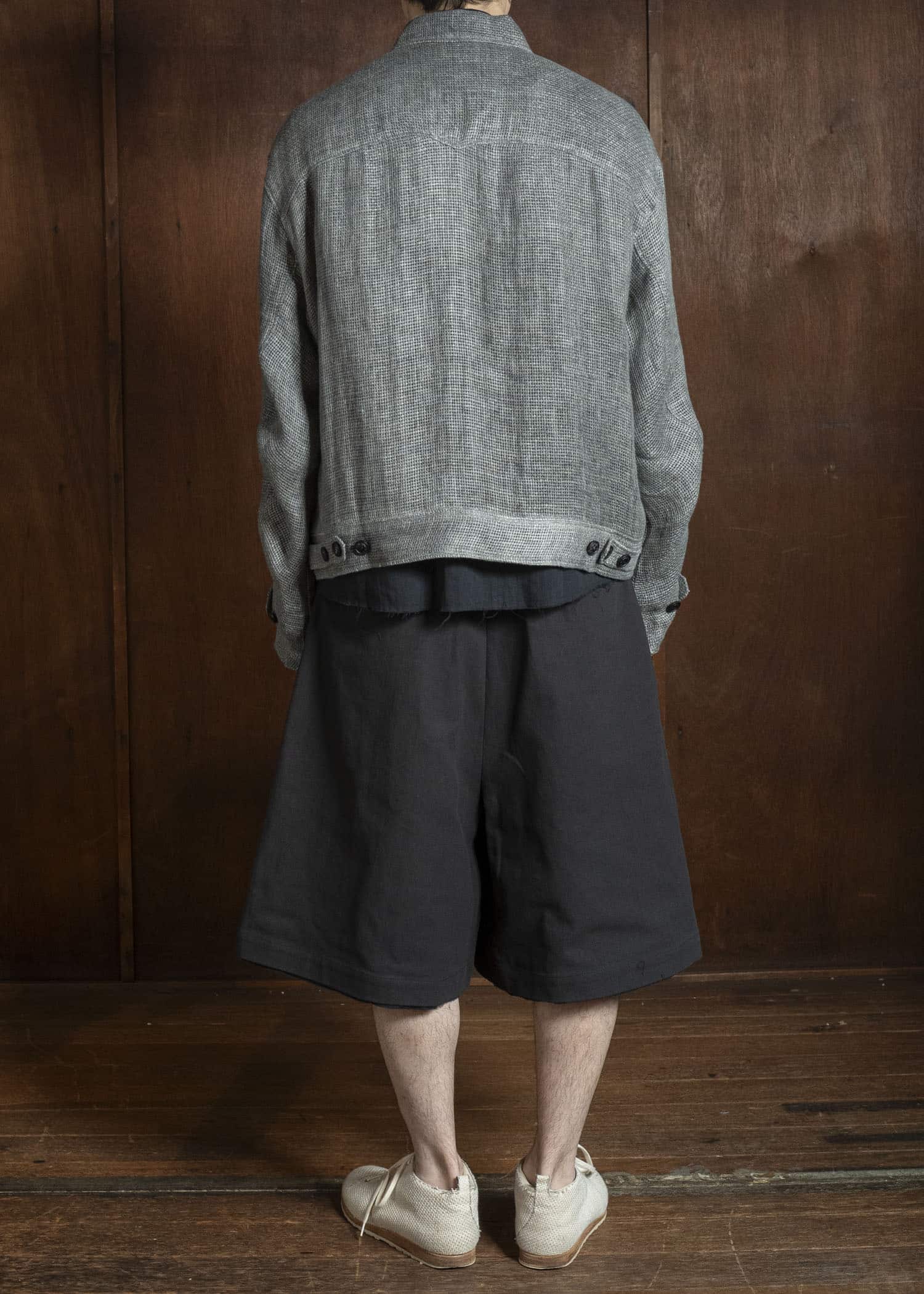 Professor.E BUTTON DRAFT SHORTS BLACK 26SS-PE-TRS-01