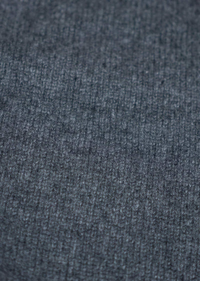 YOKO SAKAMOTO Raglan Crew Neck Knit Chacoal Gray YS-24AW-96-Chacoal Gray