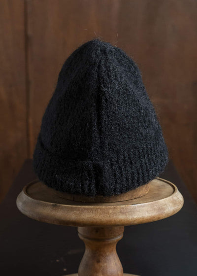 JAN-JAN VAN ESSCHE BEANIE#5 KNITTED BEANIE Goat Mohair Black