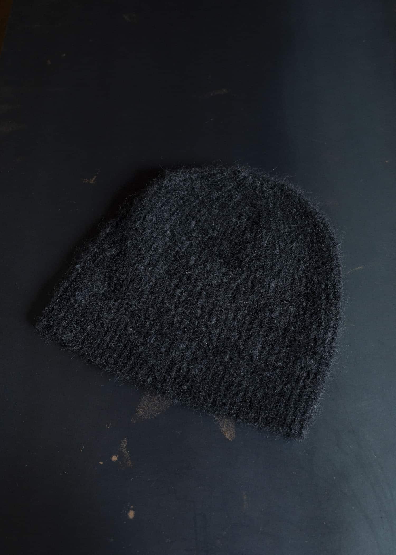 JAN-JAN VAN ESSCHE BEANIE#5 KNITTED BEANIE Goat Mohair Black