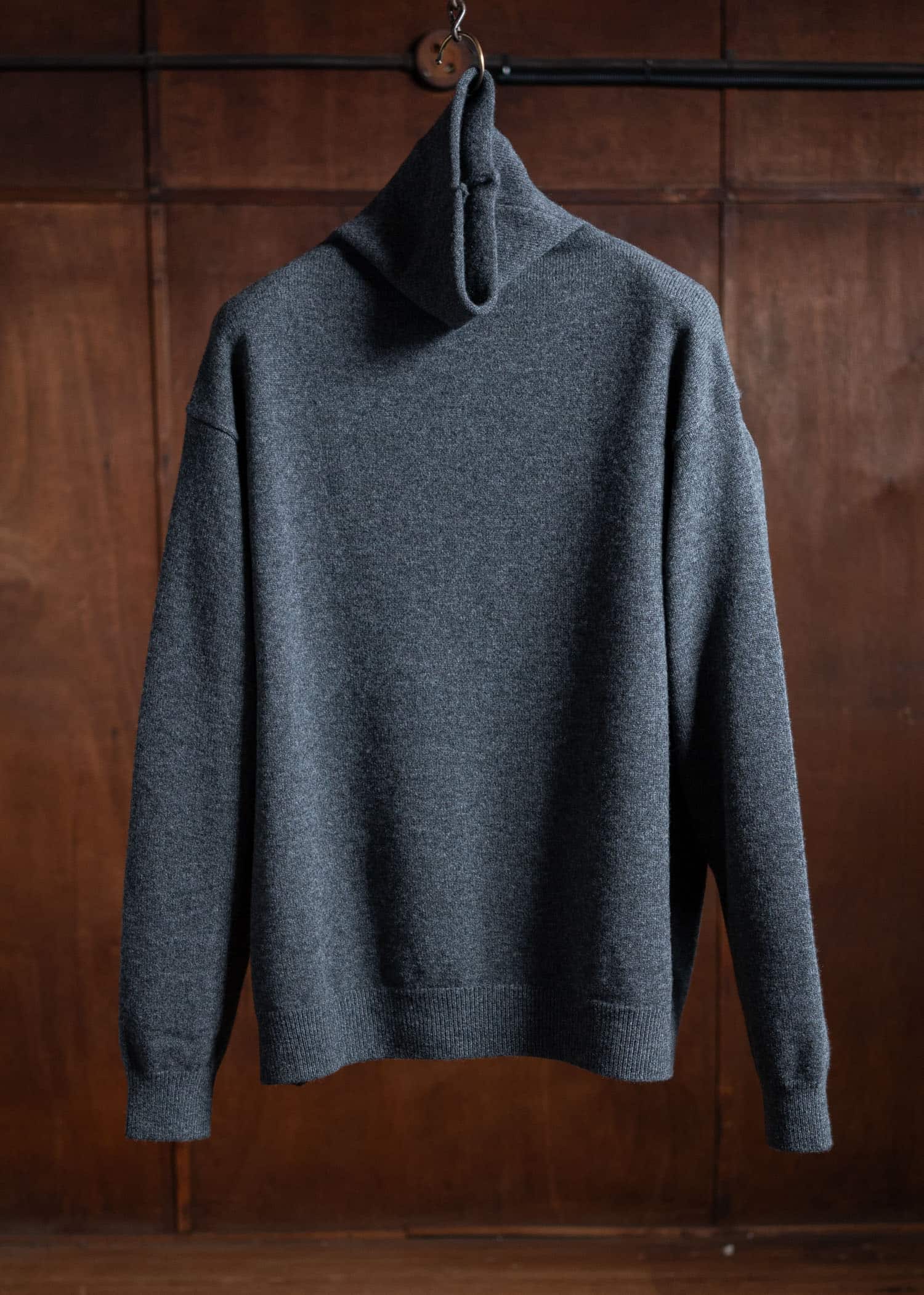 YOKO SAKAMOTO High Neck Knit Chacoal Gray YS-24AW-99-Chacoal Gray