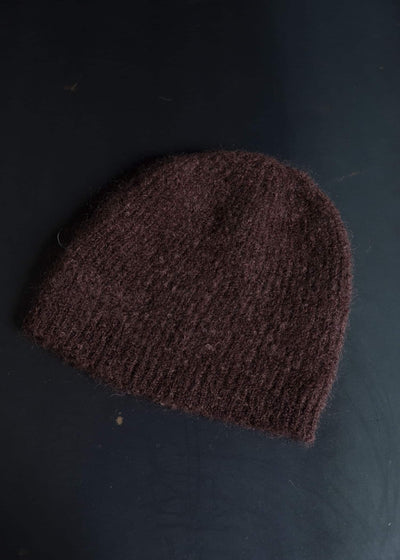 JAN-JAN VAN ESSCHE BEANIE#5 KNITTED BEANIE Goat Mohair Oxblood