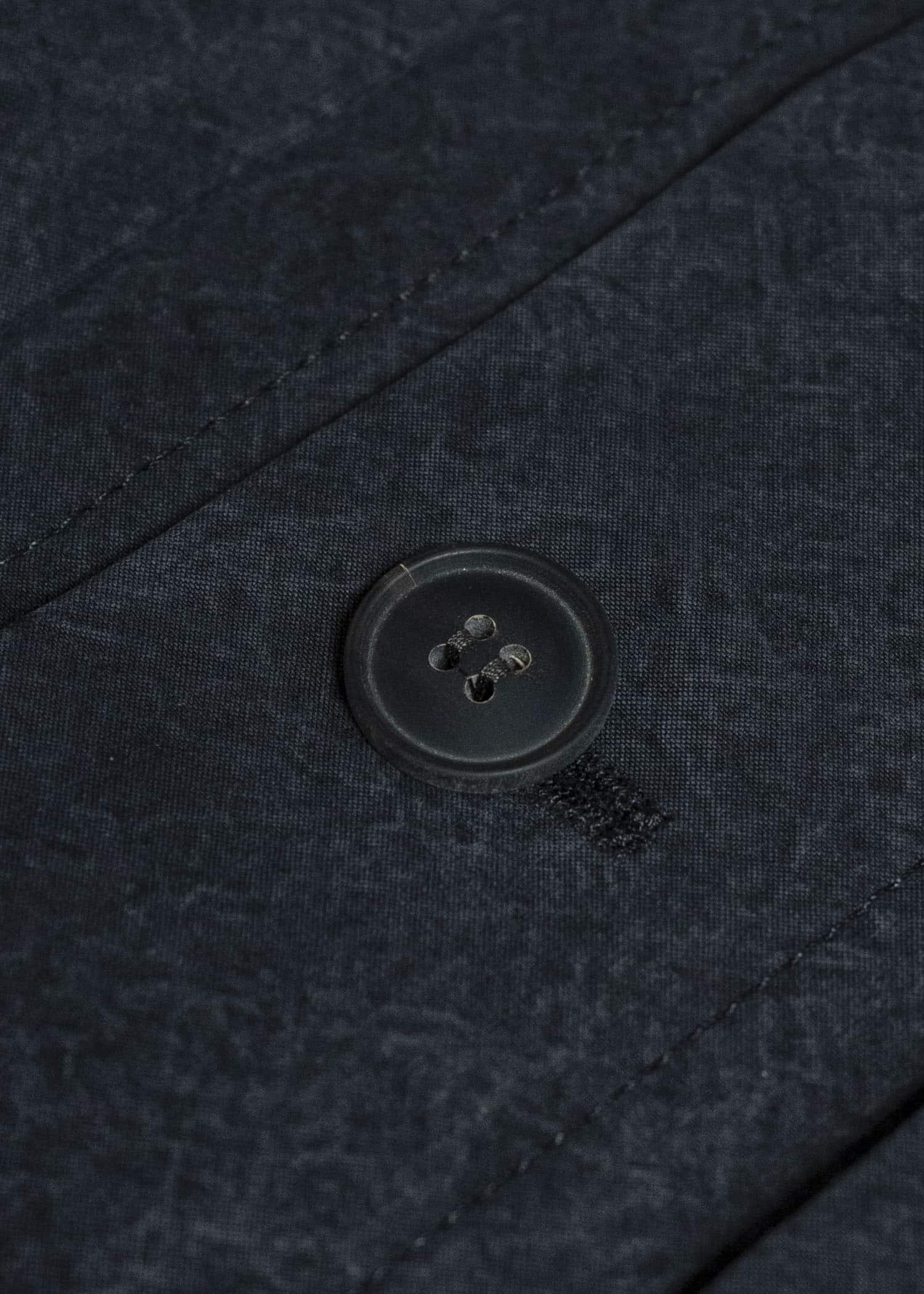 JAN-JAN VAN ESSCHE JACKET #61 JACKET WITH HIGH NECK STANDING COLLAR Time Washed Canvas Black