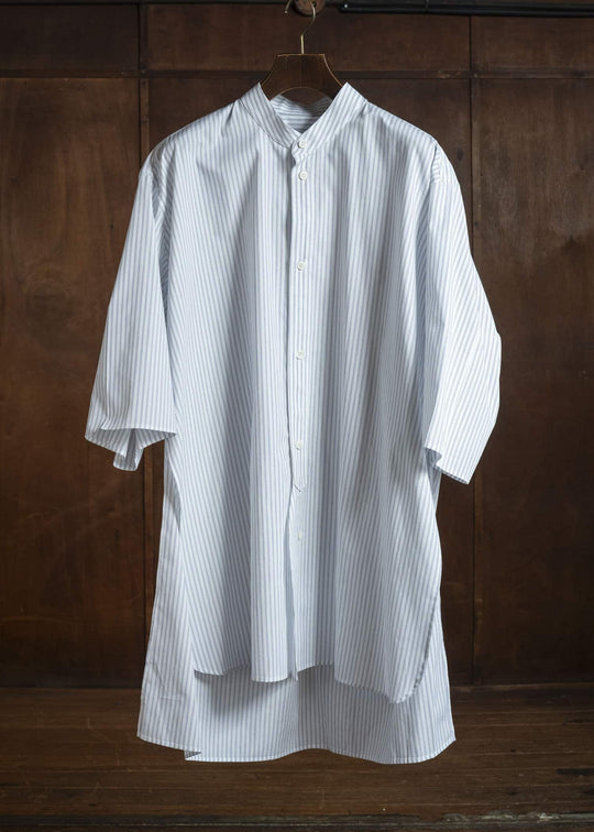 HED MAYNER PIN STRIPED COTTON SHIRT WHITE-GRAY HMMC60049AHC266