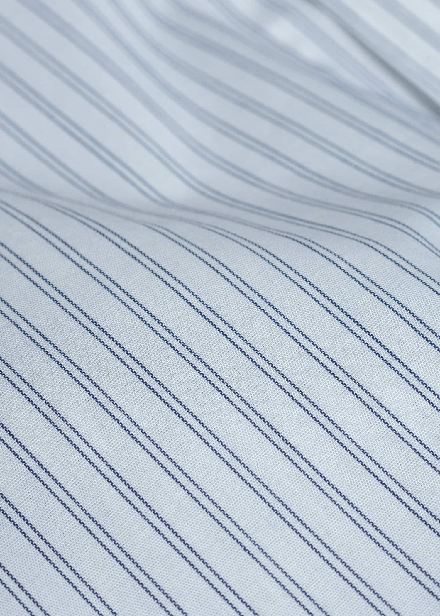 HED MAYNER PIN STRIPED COTTON SHIRT WHITE-GRAY HMMC60049AHC266