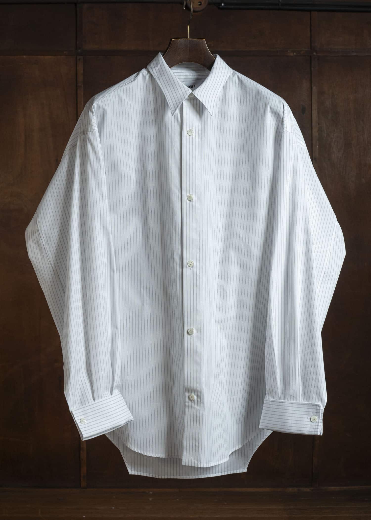 HED MAYNER PIN STRIPED COTTON SHIRT WHITE PIN STRIPE HMMC60048AHC264