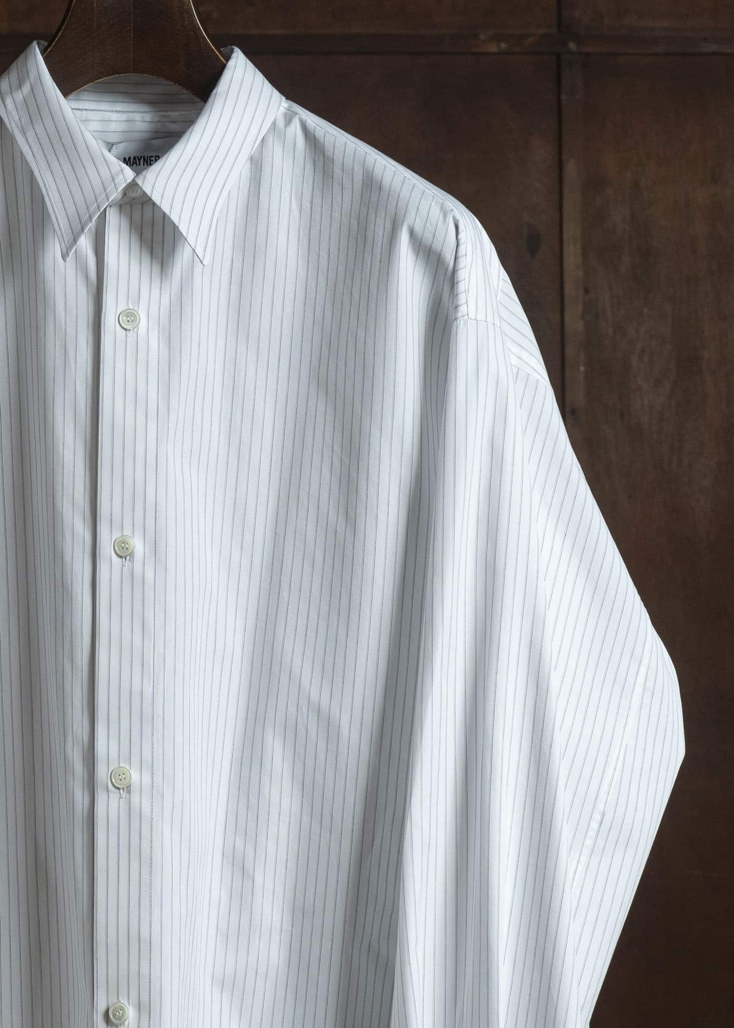 HED MAYNER PIN STRIPED COTTON SHIRT WHITE PIN STRIPE HMMC60048AHC264