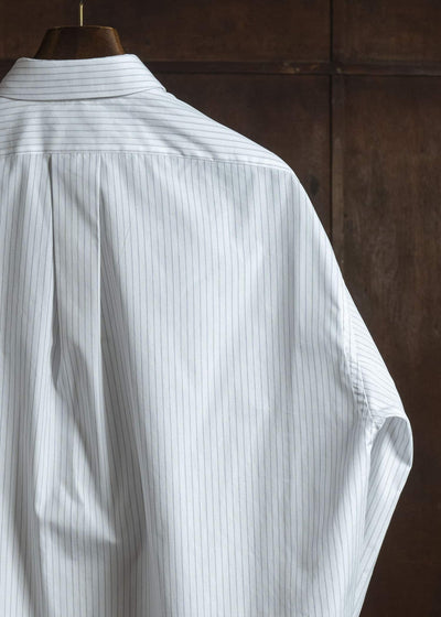 HED MAYNER PIN STRIPED COTTON SHIRT WHITE PIN STRIPE HMMC60048AHC264