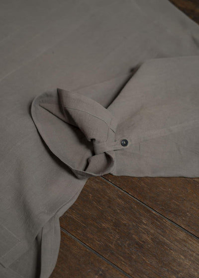 JAN-JAN VAN ESSCHE TUNIC#38-WRINKLED CLOTH EARTH Oversized Long Sleeve Tunic With Roll-Up Sleeves Wrinkled Cloth Earth