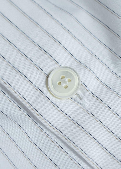 HED MAYNER PIN STRIPED COTTON SHIRT WHITE PIN STRIPE HMMC60048AHC264