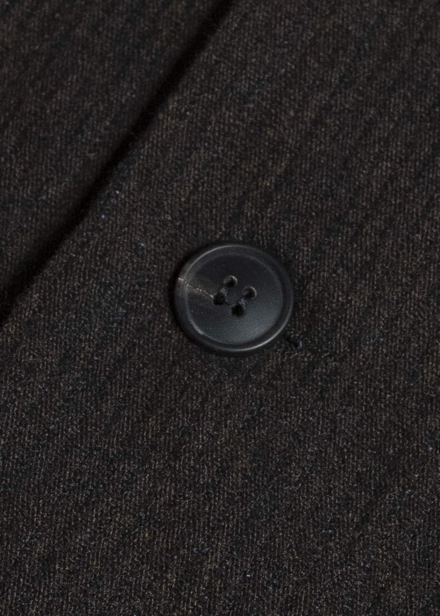 JAN-JAN VAN ESSCHE CAPE#5 SLEEVELESS CAPE WITH HOOD Ridged Linen Wool Eggplant/Indigo