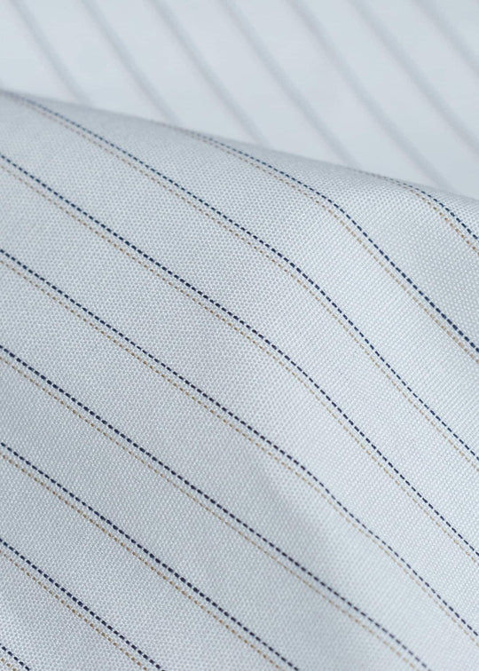 HED MAYNER PIN STRIPED COTTON SHIRT WHITE PIN STRIPE HMMC60048AHC264