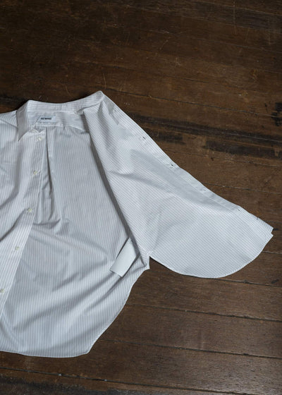 HED MAYNER PIN STRIPED COTTON SHIRT WHITE PIN STRIPE HMMC60048AHC264