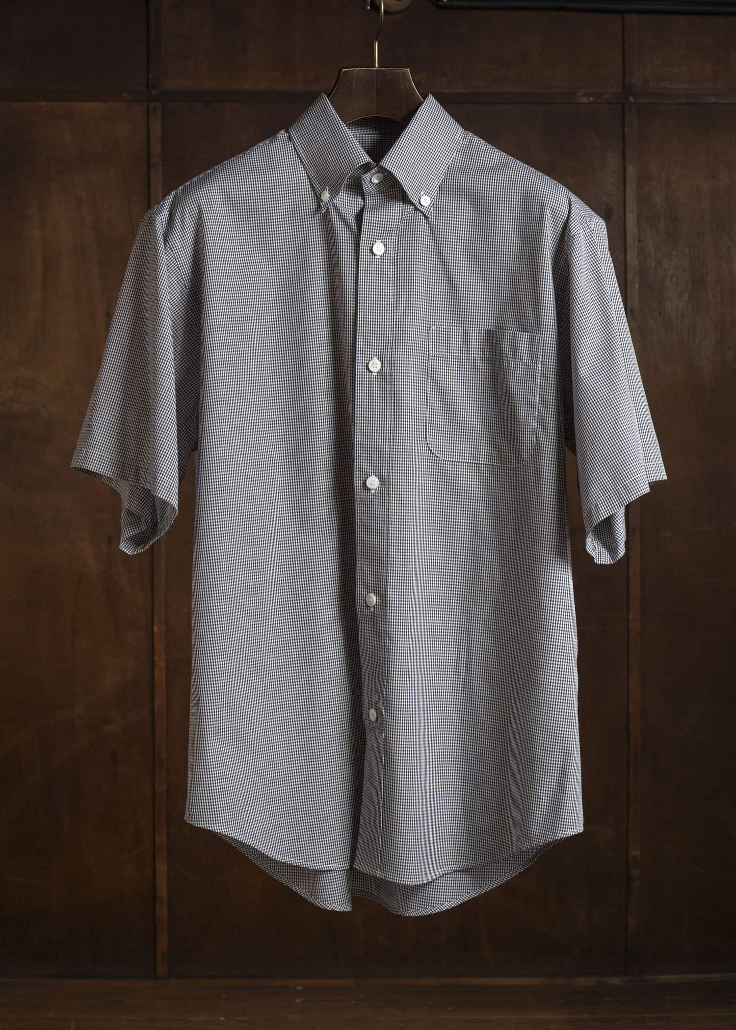 HED MAYNER COTTON VICHY MICRO SHIRT BROWN VICHY HMMC60042AHC263