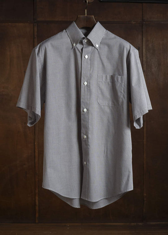 HED MAYNER COTTON VICHY MICRO SHIRT BROWN VICHY HMMC60042AHC263