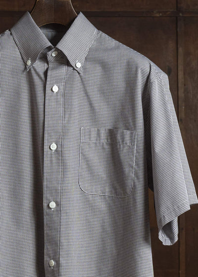 HED MAYNER COTTON VICHY MICRO SHIRT BROWN VICHY HMMC60042AHC263