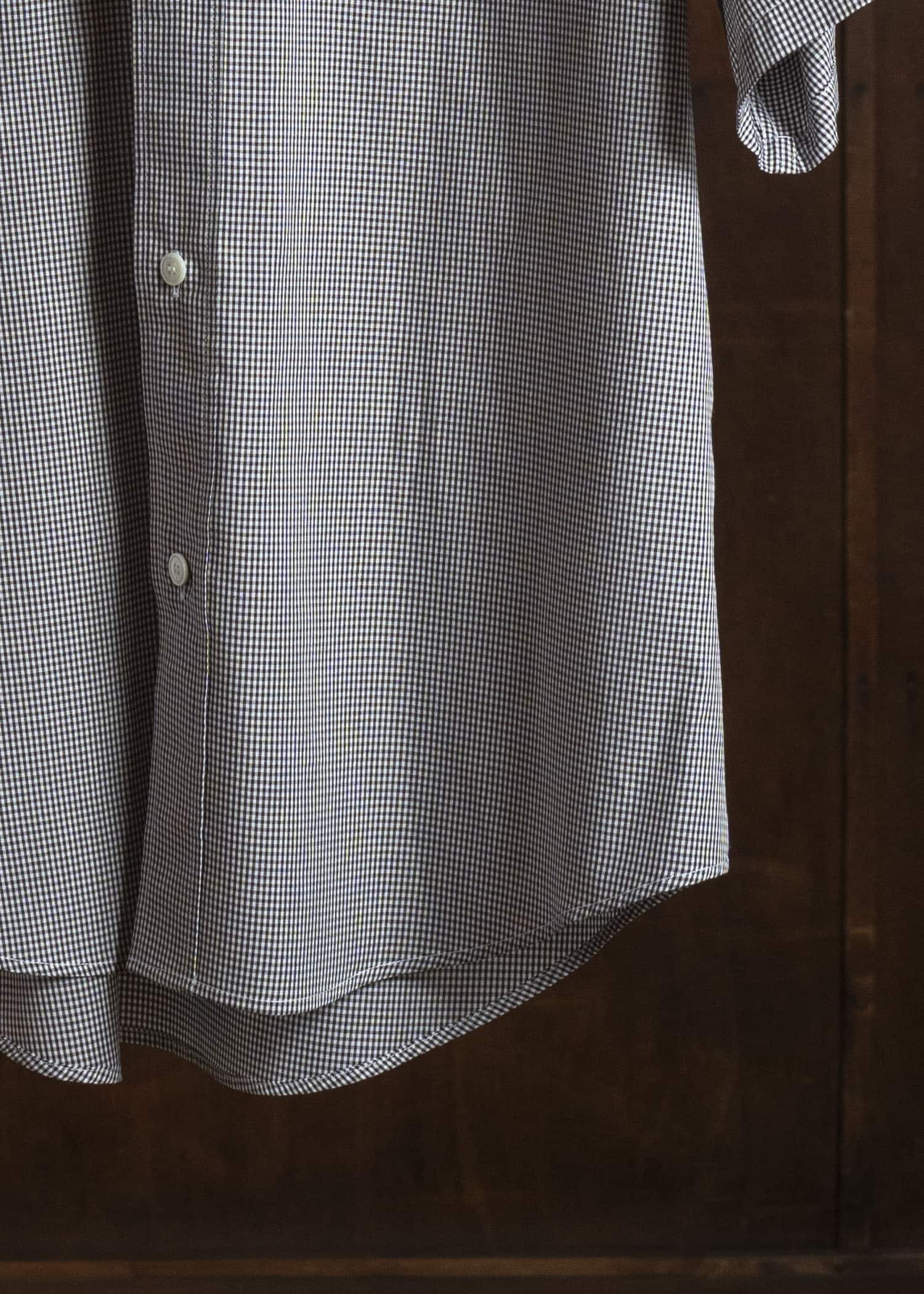 COTTON VICHY MICRO SHIRT BROWN VICHY HMMC60042AHC263