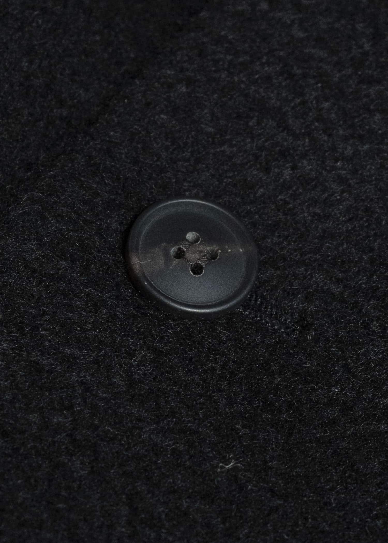 JAN-JAN VAN ESSCHE COAT#33 BLAZER-STYLE OVERCOAT Washed Velvet Yak Jet Black