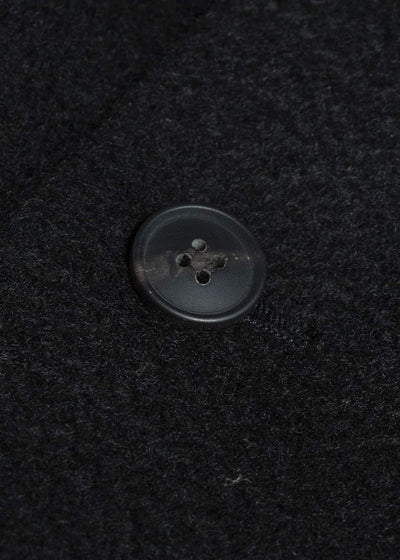 JAN-JAN VAN ESSCHE COAT#33 BLAZER-STYLE OVERCOAT Washed Velvet Yak Jet Black