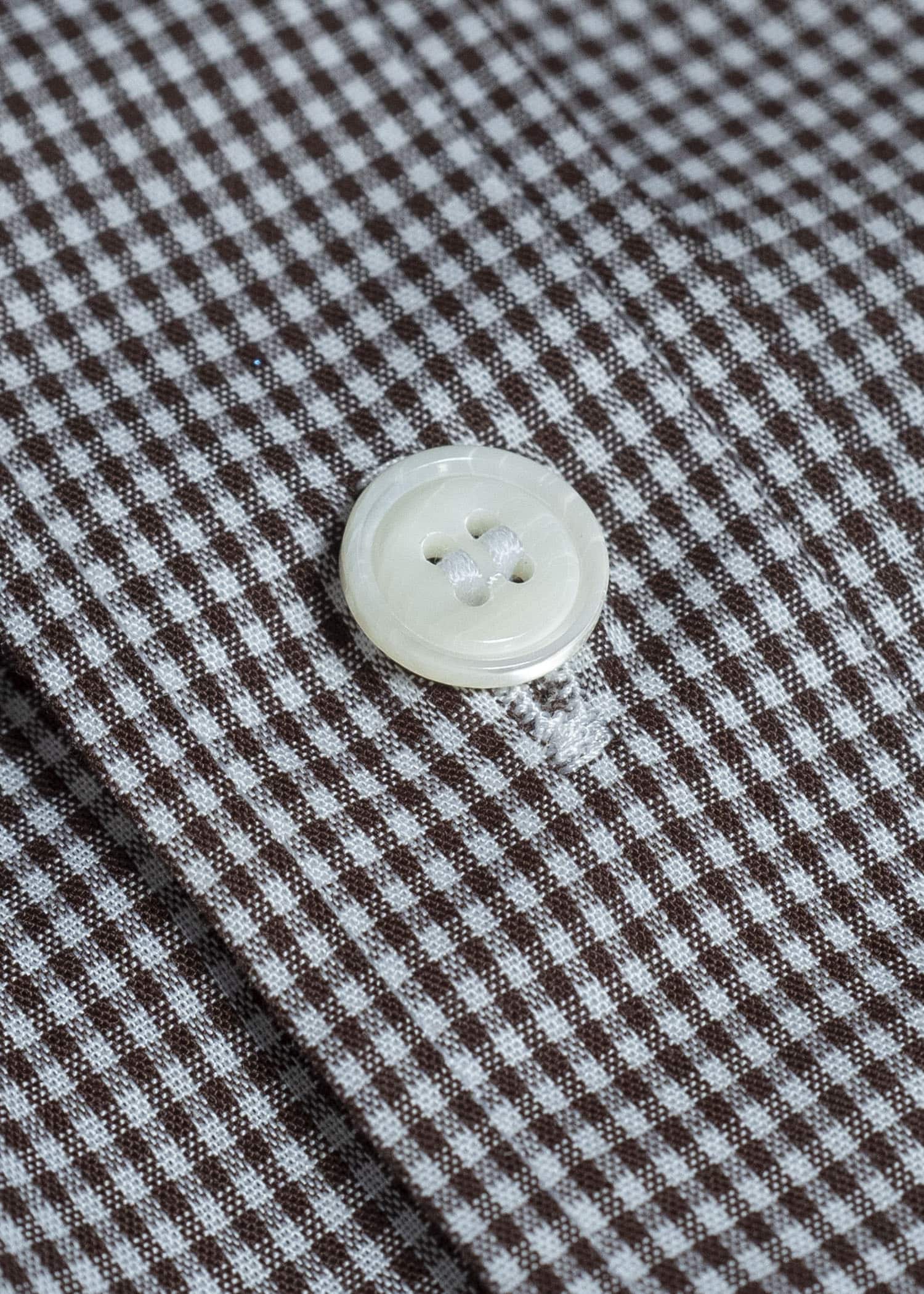 HED MAYNER COTTON VICHY MICRO SHIRT BROWN VICHY HMMC60042AHC263