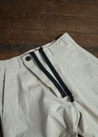 JAN-JAN VAN ESSCHE TROUSERS#84-TIME WASHED CANVAS CHALK Oversized 6-Pocket Workwear Style Trousers Time Washed Canvas Chalk