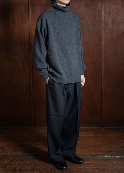 YOKO SAKAMOTO High Neck Knit Chacoal Gray YS-24AW-99-Chacoal Gray