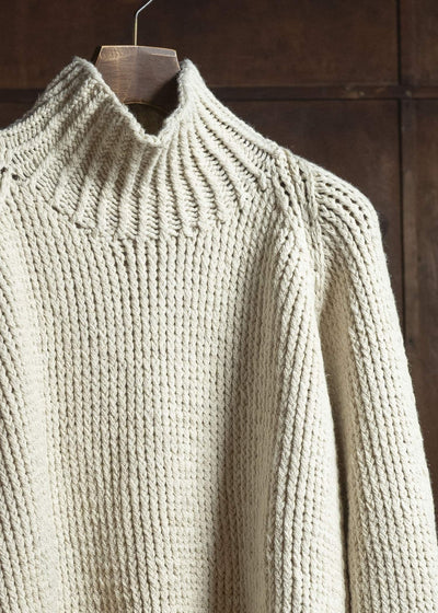 JAN-JAN VAN ESSCHE KNIT #68 HAND KNIT TURTLE NECK SWEATER Lalin Natural