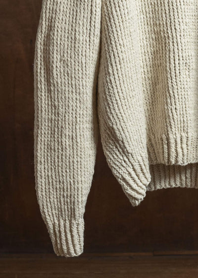 JAN-JAN VAN ESSCHE KNIT #68 HAND KNIT TURTLE NECK SWEATER Lalin Natural