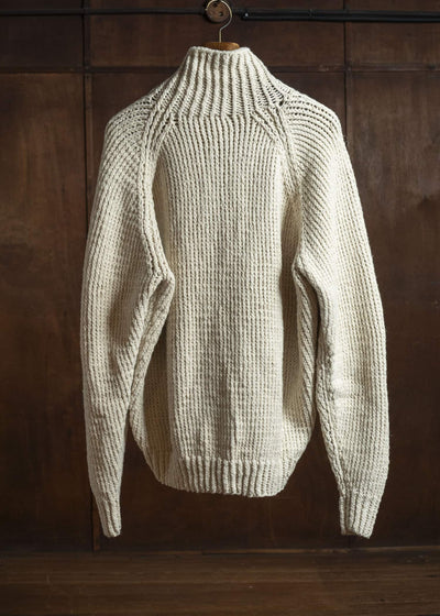 JAN-JAN VAN ESSCHE KNIT #68 HAND KNIT TURTLE NECK SWEATER Lalin Natural