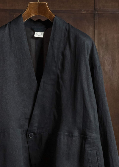 JAN-JAN VAN ESSCHE JACKET#63 OVERSIZED BLAZER WITH JET POCKETS, UNLINED｜PAPER SHEER TWILL Black