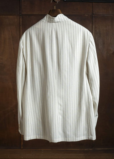 HED MAYNER PIN STRIPED VISCOSE/LINEN JACKET BEIGE PIN STRIPE HMMC15035AHC265