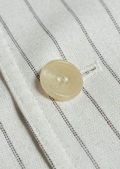 HED MAYNER PIN STRIPED VISCOSE/LINEN JACKET BEIGE PIN STRIPE HMMC15035AHC265