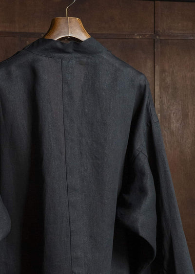 JAN-JAN VAN ESSCHE JACKET#63 OVERSIZED BLAZER WITH JET POCKETS, UNLINED｜PAPER SHEER TWILL Black