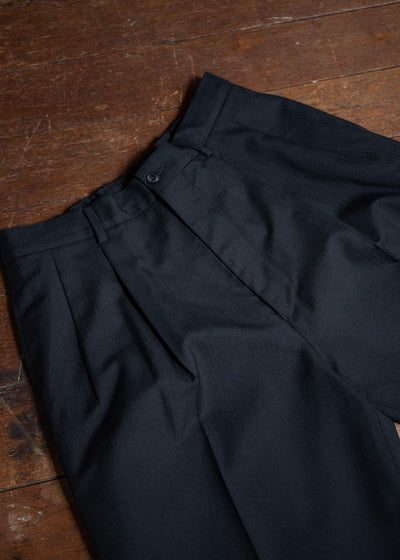 YOKO SAKAMOTO Classic Wide Trousers Black YS-24AW-29-Black