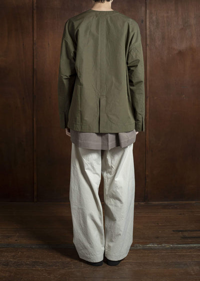 JAN-JAN VAN ESSCHE TROUSERS#84-TIME WASHED CANVAS CHALK Oversized 6-Pocket Workwear Style Trousers Time Washed Canvas Chalk