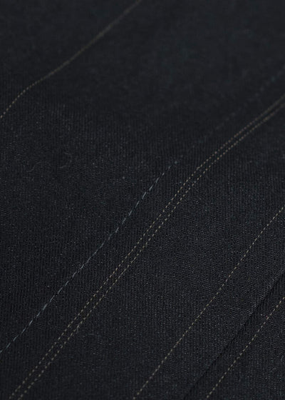 JAN-JAN VAN ESSCHE TUNIC#38-FINE STRIPE CLOTH BLACK Oversized Long Sleeve Tunic With Roll-Up Sleeves Fine Stripe Cloth Black