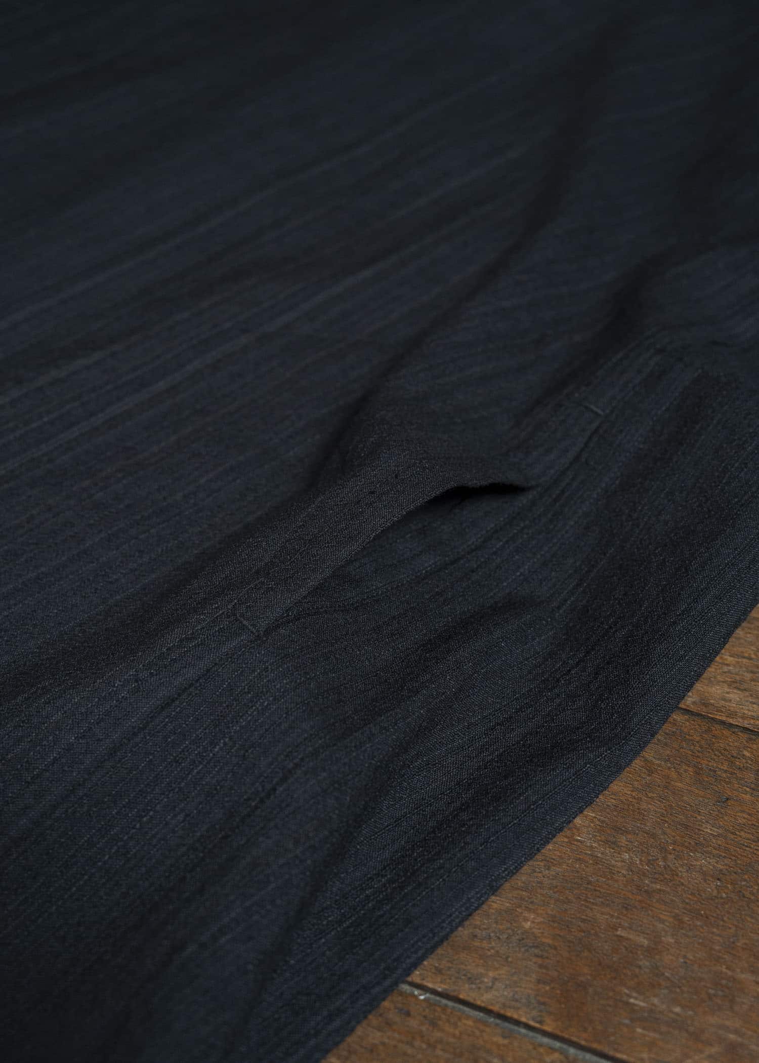 JAN-JAN VAN ESSCHE TUNIC#42 KIMONO COLLAR LOOSE FIT TUNIC Medium Seersucker Dark Striped