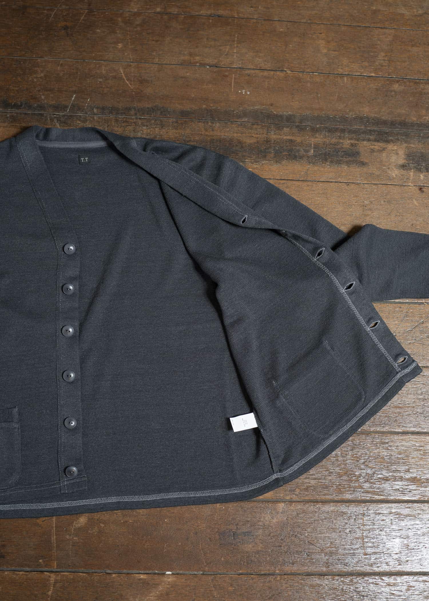 Taiga Takahashi Work Cardigan Lot.524 Charcoal
