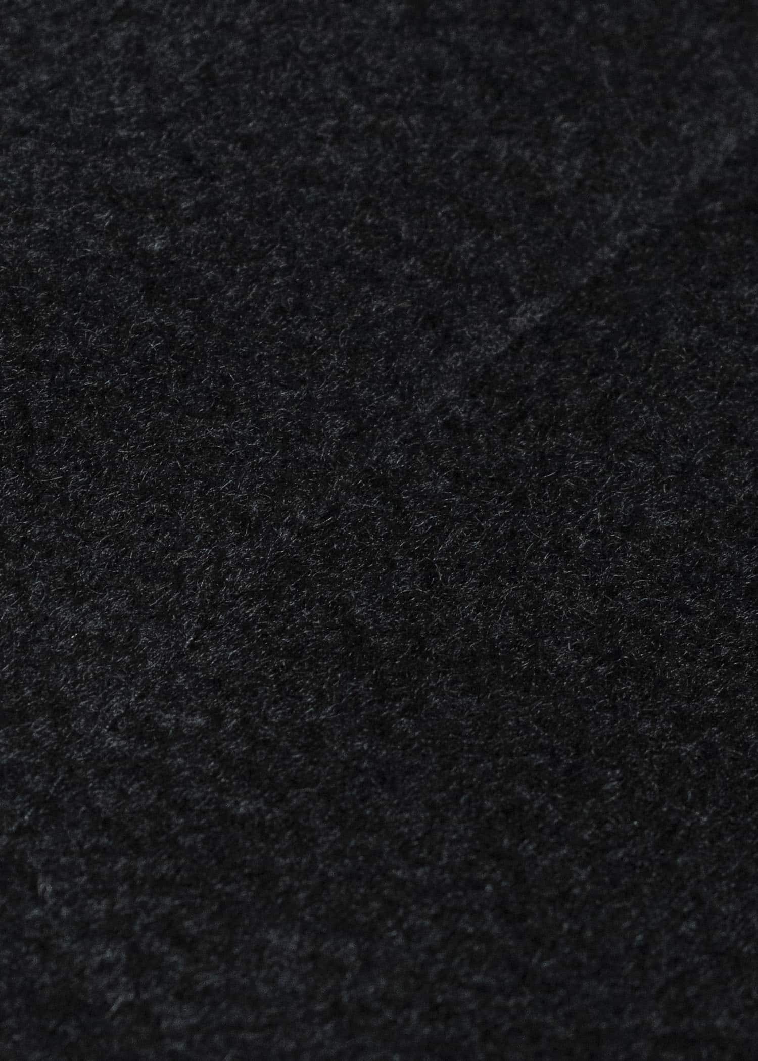 JAN-JAN VAN ESSCHE COLLAR PIECE#2 COLLAR PIECE WITH HIGH, STANDING COLLAR AND SIDE STRINGS Washed Velvet Yak Jet Black