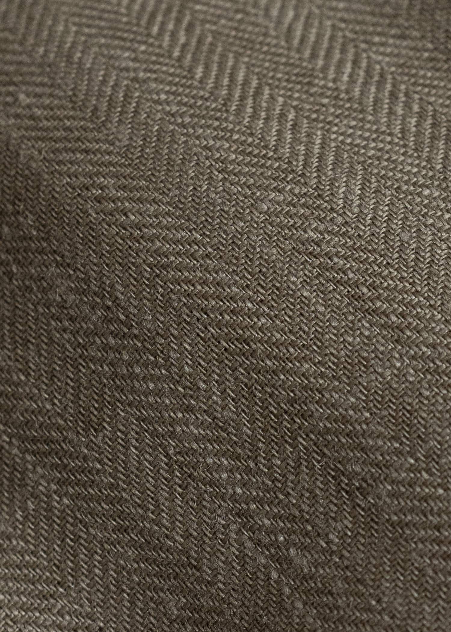 HED MAYNER HERRINGBONE HEAVY LINEN VEST BROWN HMMC10051AHC161