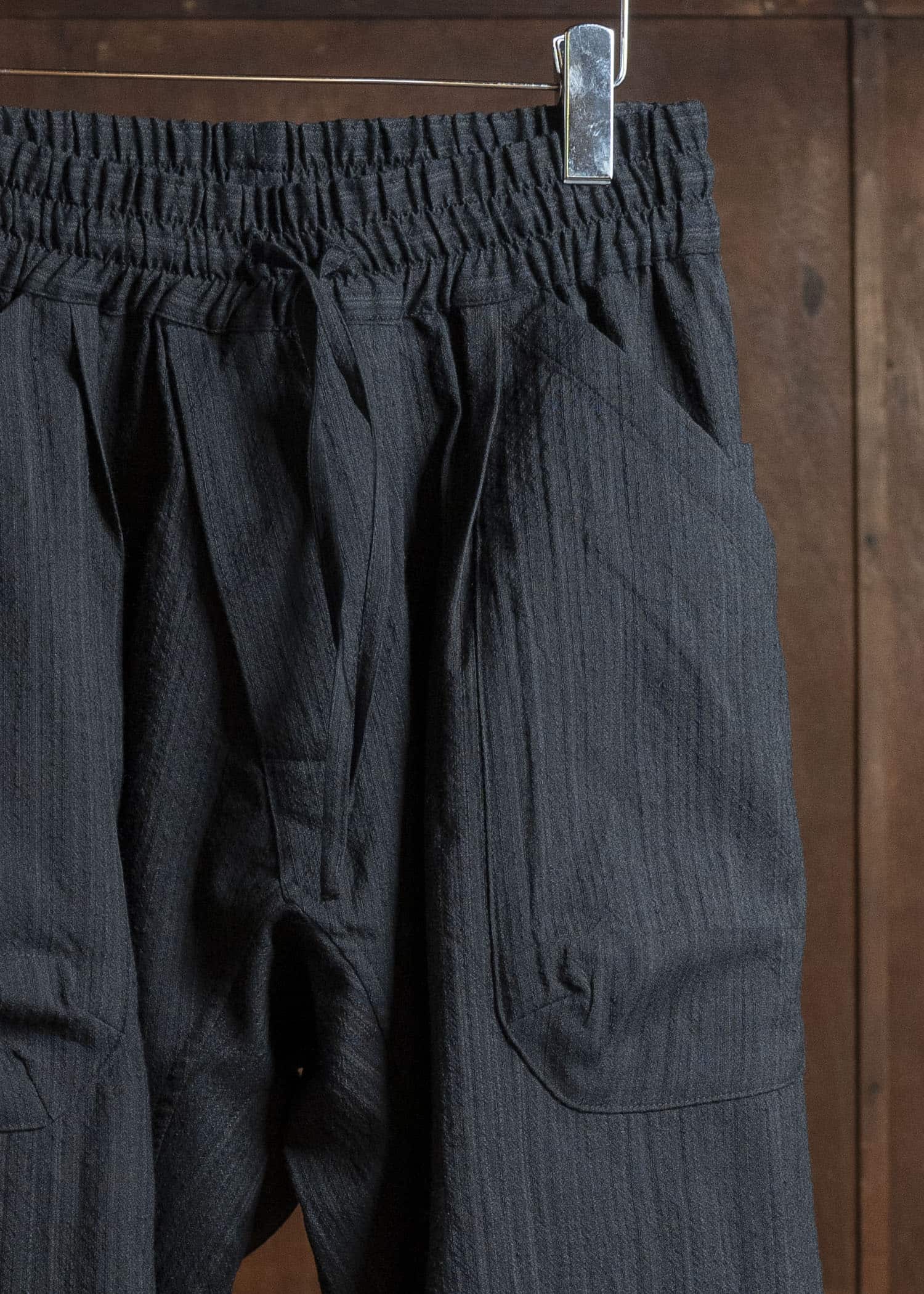 JAN-JAN VAN ESSCHE TROUSERS#88 LOOSE FIT, SINGLE PLEATED TROUSERS Medium Seersucker Dark Striped