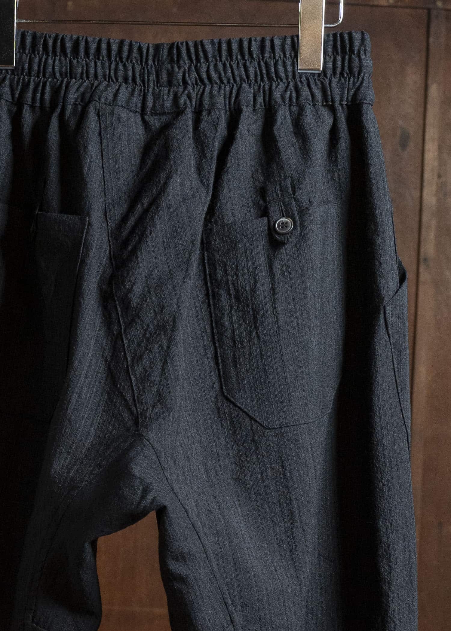 JAN-JAN VAN ESSCHE TROUSERS#88 LOOSE FIT, SINGLE PLEATED TROUSERS Medium Seersucker Dark Striped