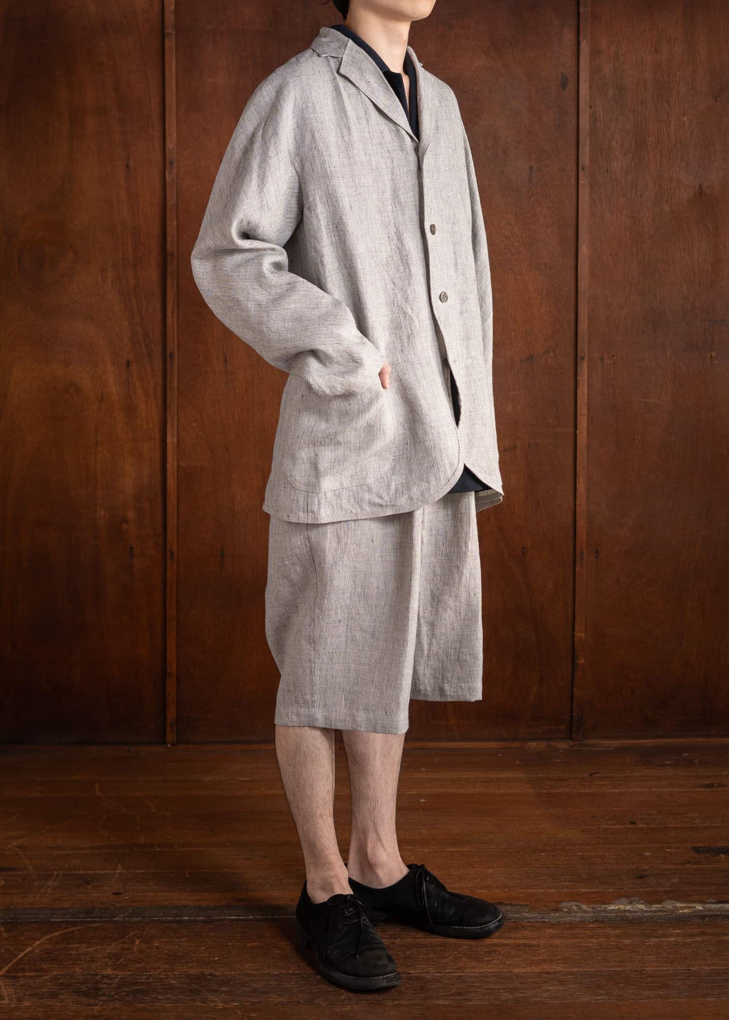 Jurgen Lehl Linen Shrink Wide Shorts J0142FPM503-10