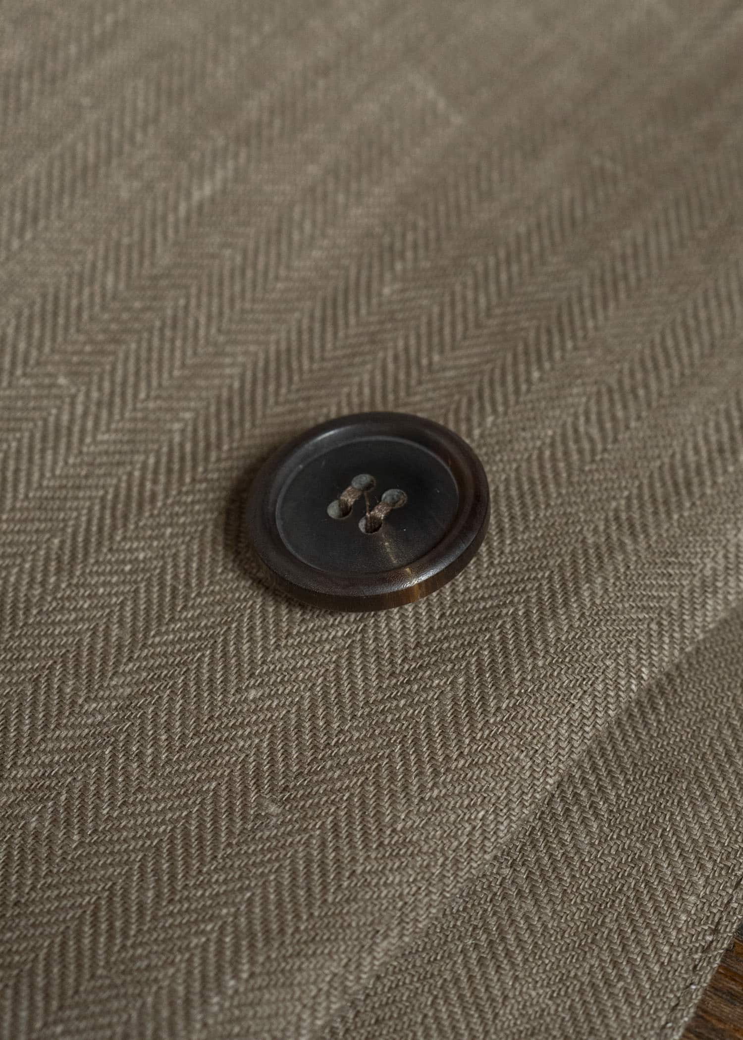HED MAYNER HERRINGBONE HEAVY LINEN COAT BROWN HMMC10054AHC161