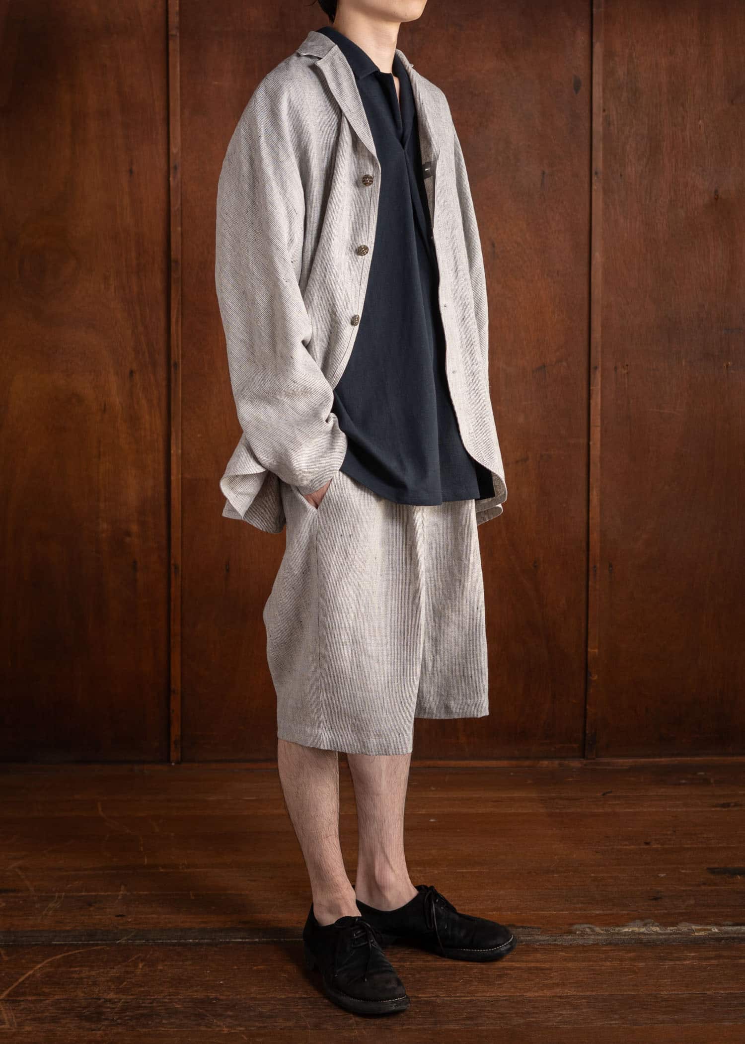 Jurgen Lehl Linen Shrink Wide Shorts J0142FPM503-10