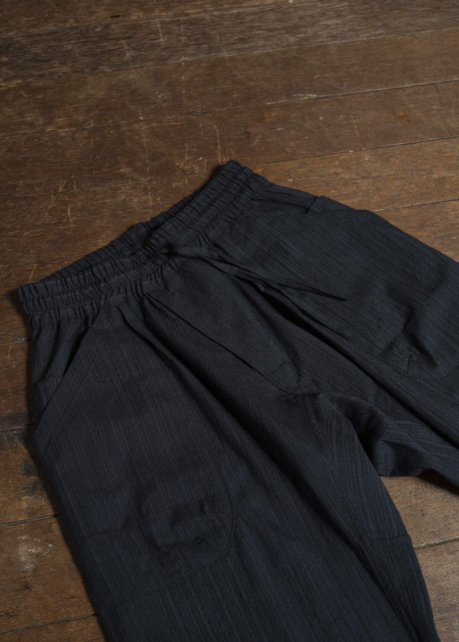 JAN-JAN VAN ESSCHE TROUSERS#88 LOOSE FIT, SINGLE PLEATED TROUSERS Medium Seersucker Dark Striped